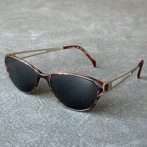 Stepper Titanium SI-30055 Eyeglasses F320 Purple Semi-Cat-Eye Oval Frames Only